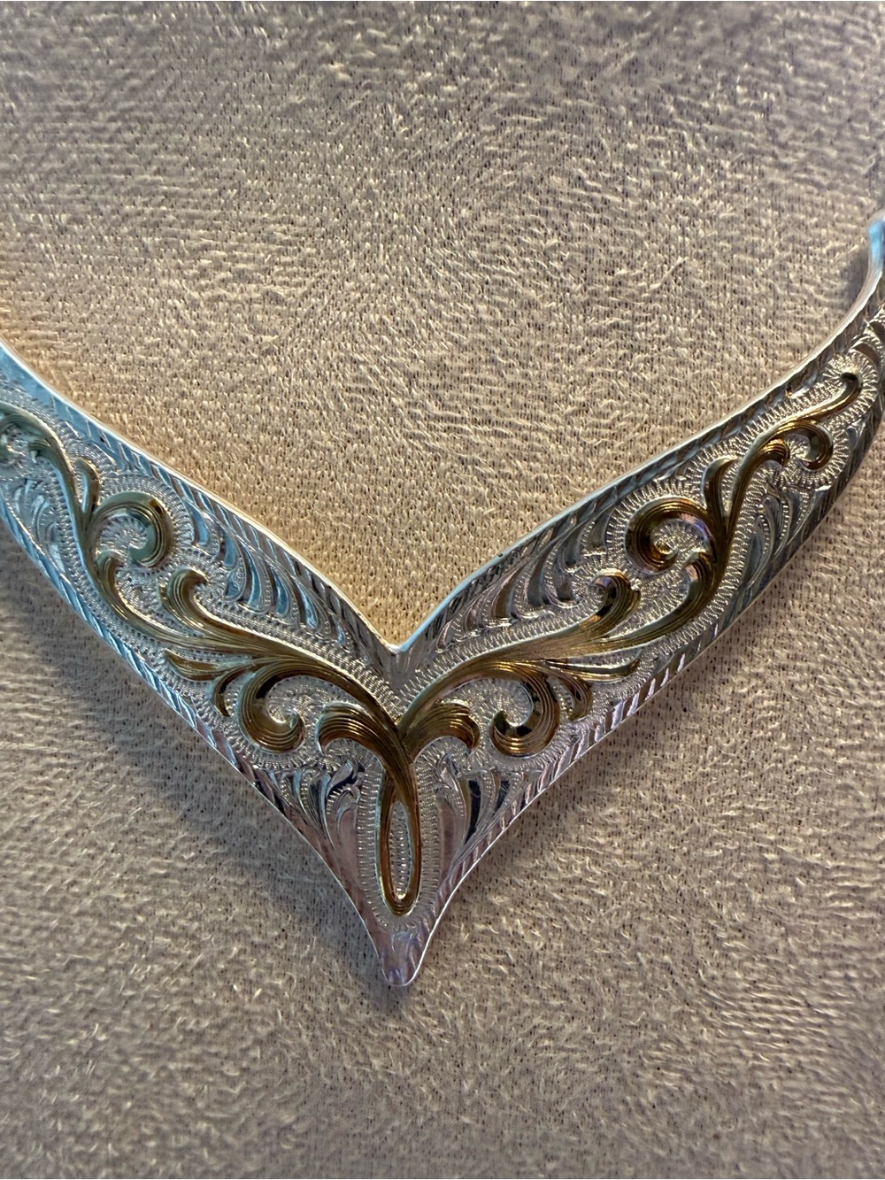 VTG Designer Montana Silversmiths Gold Plated Bib Necklace - Picture 3 of 5